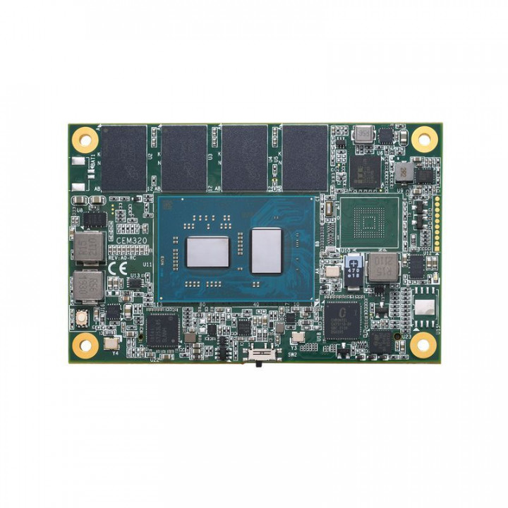 Промышленная модульная плата Axiomtek CEM320-X6413-16GB (COM Express Type 10, Intel Atom X6413E, 16GB LPDDR4, 64GB eMMC)