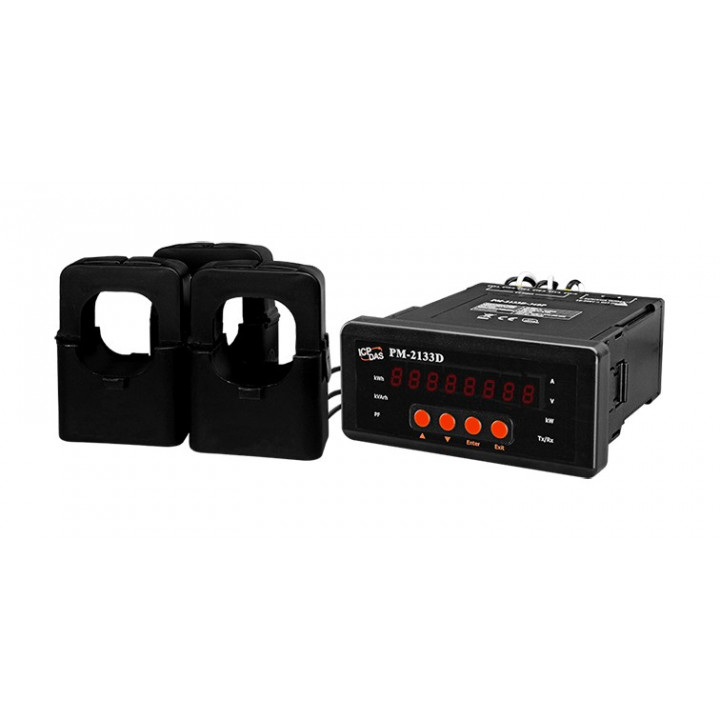 Измеритель ICP DAS PM-2133D-360P CR (параметров сети, Modbus RTU, с ТТ 300 А, щитовой)