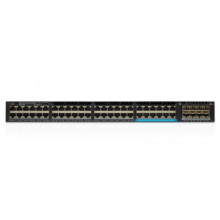Коммутатор Cisco WS-C3650-12X48UR-L (48 портов: 36 10/100/1000 и 12 100M/1/2.5/5/10G, 8x10G Uplink, 1100W AC)