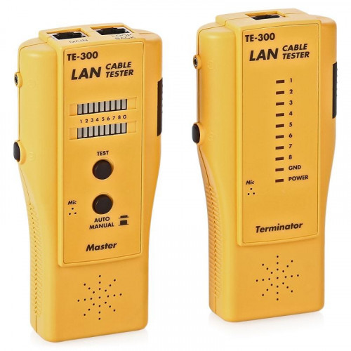 Кабельный тестер UTP/STP, BNC, RJ11, RJ12, RJ45, с переговорным устройством NIKOMAX NMC-TE300