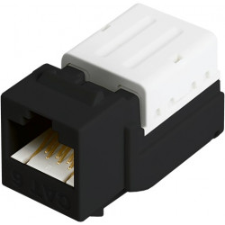 Модуль-вставка типа Keystone, кат.6 (Класс E), 250МГц, RJ45/8P8C NIKOMAX NMC-KJUE2-FT-BK