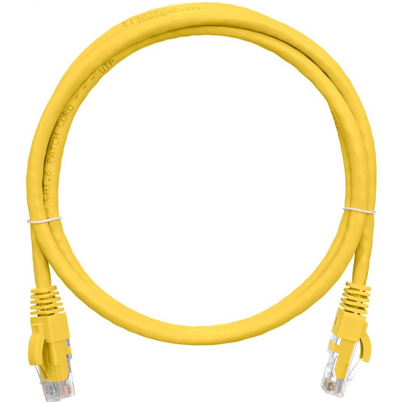 Коммутационный шнур NIKOMAX NMC-PC4UE55B-010-C-YL (U/UTP, Cat.6, 250МГц, 2xRJ45, 1м, желтый)