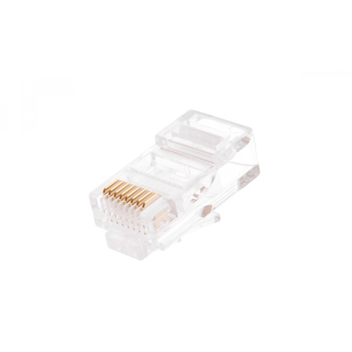 Коннектор RJ45/8P8C NIKOMAX NMC-RJ88RE06UD1-100 (кат.5е, 6мкд, под многожильный кабель, неэкранированный, 100шт)