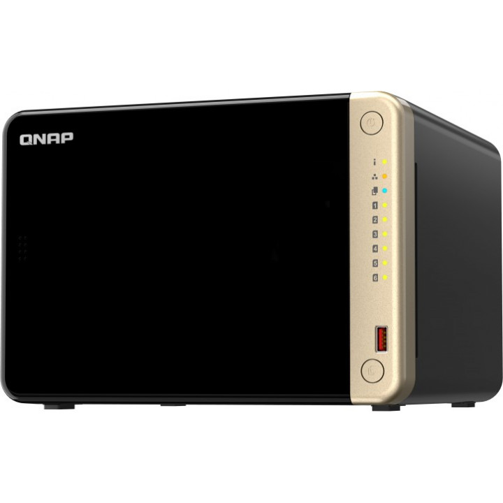 Сетевой RAID-накопитель QNAP TS-664-8G (6 отсеков HDD, 2xM.2, Intel Celeron, 8 ГБ)