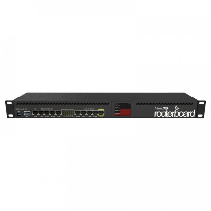 Маршрутизатор MikroTik RB2011UiAS-RM (1U, Atheros 74K CPU, 128MB RAM, 5xGbit, RouterOS L5)