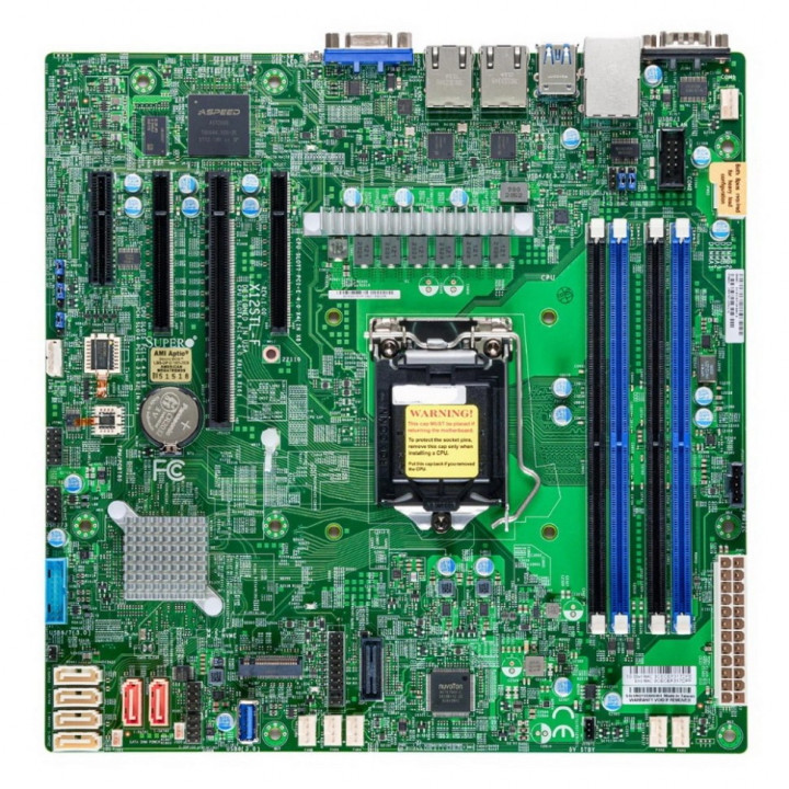 Материнская плата Supermicro MBD-X12STL-F-B (LGA-1200, Intel C252, DDR4-3200)
