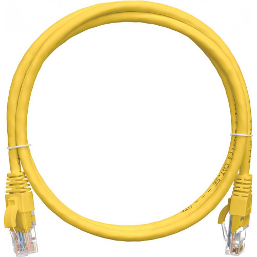 Коммутационный шнур NIKOMAX NMC-PC4UD55B-001-YL (U/UTP, Cat.5e, 100МГц, 2xRJ45, 0.15м, PVC, желтый)