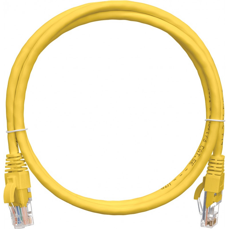Коммутационный шнур NIKOMAX NMC-PC4UD55B-001-YL (U/UTP, Cat.5e, 100МГц, 2xRJ45, 0.15м, PVC, желтый)