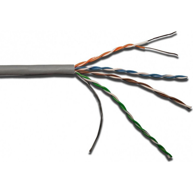 Кабель LANMASTER UTP кат. 5e, серый, 305 м, LAN-5EUTP-PT-LSZH-GY