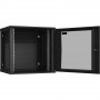 Шкаф TLK TWI-126045-R-G-BK (19", 12U, стеклянная дверь, 600x569x450 мм, черный)