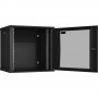Шкаф TLK TWI-126045-R-G-BK (19", 12U, стеклянная дверь, 600x569x450 мм, черный)