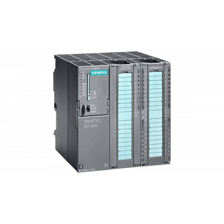 Процессор Siemens Simatic 6ES7314-6EH04-0AB0 (CPU 314C-2 PN/DP, 192 КБ, встроенные IO, Ethernet)