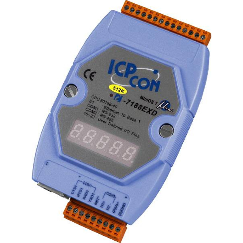 Контроллер ICP DAS I-7188EXD CR (2 COM-порта, LAN, слот мезонина, индикация)