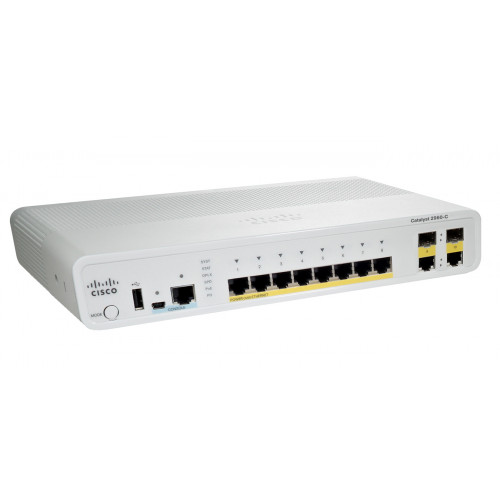 Коммутатор Cisco WS-C3560C-12PC-S (12 портов FE PoE, 2 Gigabit)