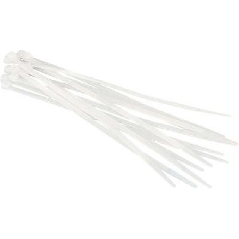 Стяжка нейлоновая неоткрывающаяся NIKOMAX NMC-CTN200-35-SL-WT-100 (200х3,5 мм, белая, 100 шт.)