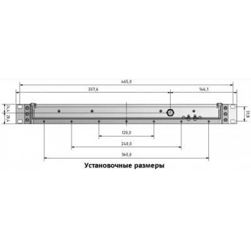Клавиатура промышленная InduKey TKS-104c-SCHUBL-PS/2-US/CYR (выдвижная в 1U боксе для 19 стойки)