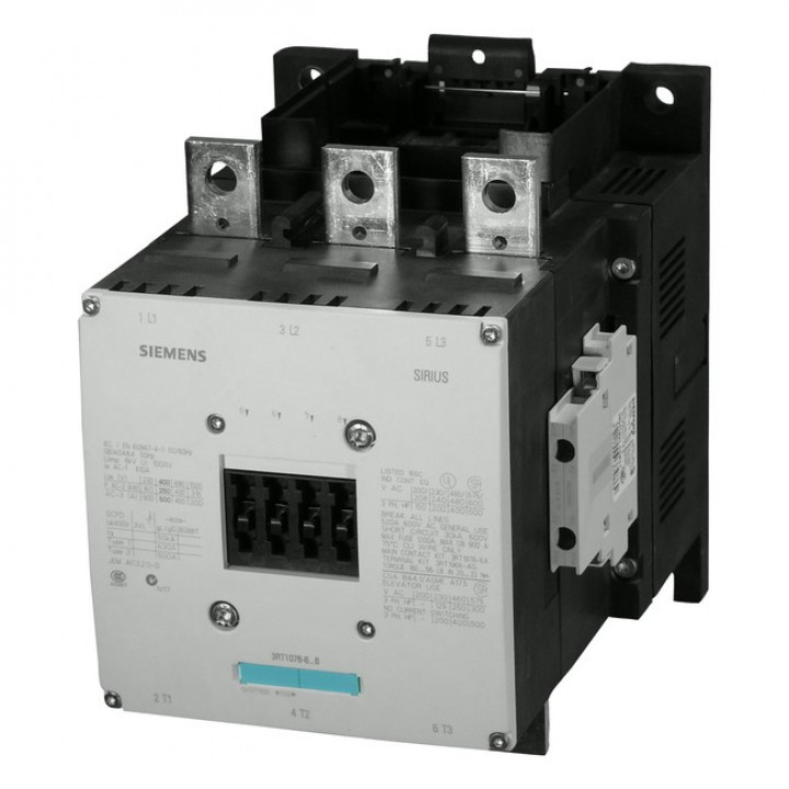 Контактор Siemens 3RT1476-6LA06 (690A, 3-полюсный, S12) Контактор Siemens 3RT1476-6LA06 (690A, 3-полюсный, S12)