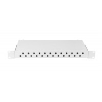 Оптический кросс 19" NIKOMAX, 1U, до 24 FC/ST портов, стальной,, NMF-RP24FC-WS-ES-1U-GY