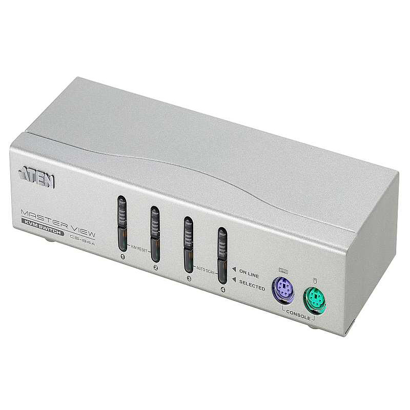 KVM-переключатель ATEN CS84AC-AT (PS2+VGA, 4 компьютера, разрешение 1920x1440)