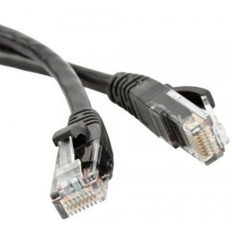 Коммутационный шнур NIKOMAX NMC-PC4UD55B-003-BK (Cat.5e, 100МГц, 2xRJ45, черный, 0.3м)