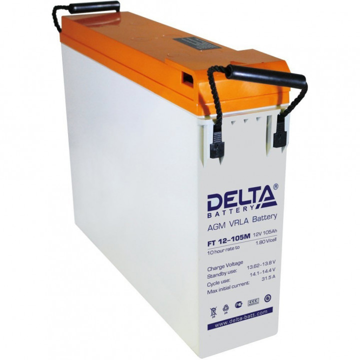 Аккумуляторная батарея Delta FT 12-105 M (AGM, фронт-термальный, 12В, 105Ач)
