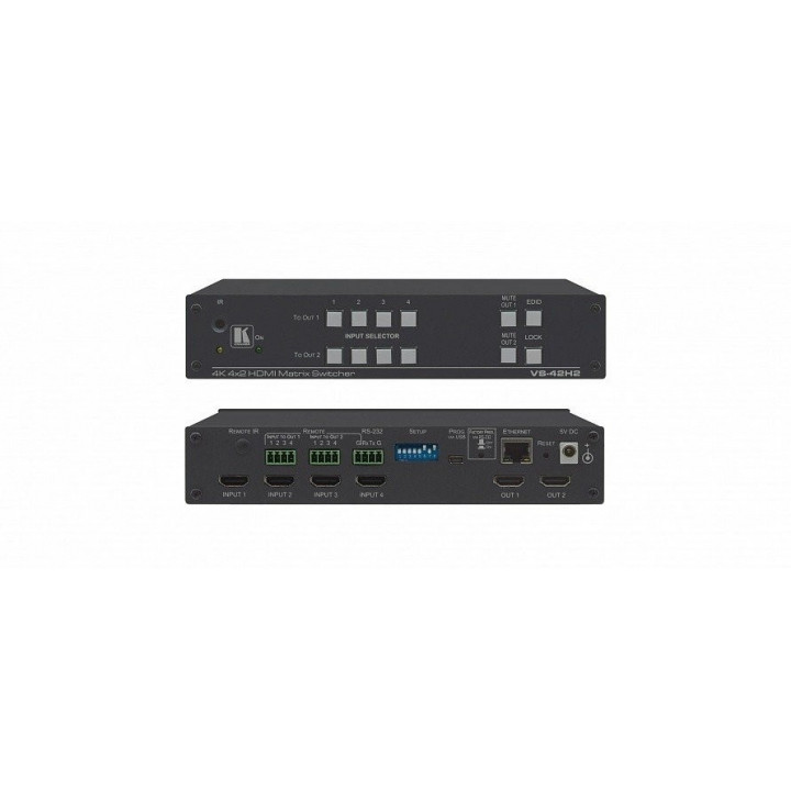 Матричный коммутатор Kramer VS-42H2 (4x2 HDMI, 4K60 4:4:4) Матричный коммутатор Kramer VS-42H2 (4x2 HDMI, 4K60 4:4:4)