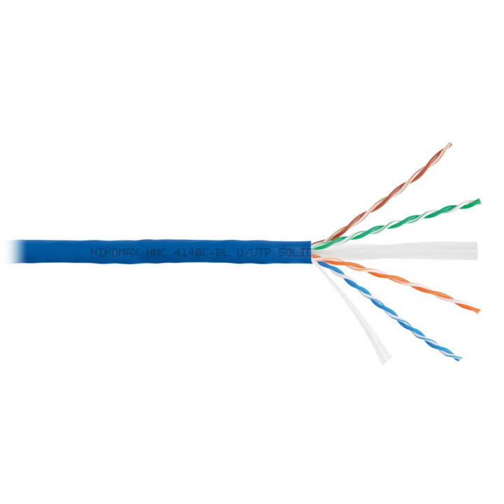 Кабель витая пара NIKOMAX NMC 4140C-BL (U/UTP, Cat.6, 4 пары, 23AWG, внутр., син., 305 м) Кабель витая пара NIKOMAX NMC 4140C-BL (U/UTP, Cat.6, 4 пары, 23AWG, внутр., син., 305 м)