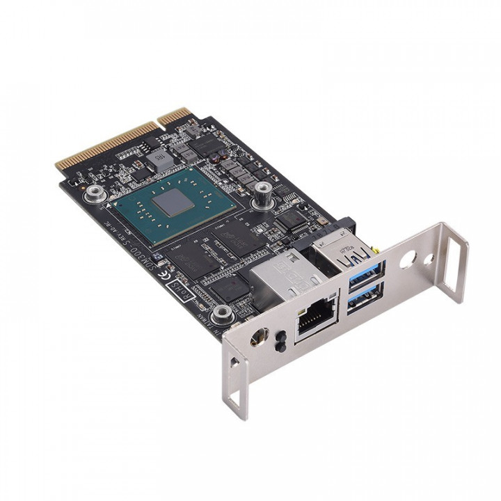 Компактный встраиваемый компьютер Axiomtek SDM300S-N3350-4GB (Intel Celeron N3350, 4Гб LPDDR4, 64Гб eMMC)