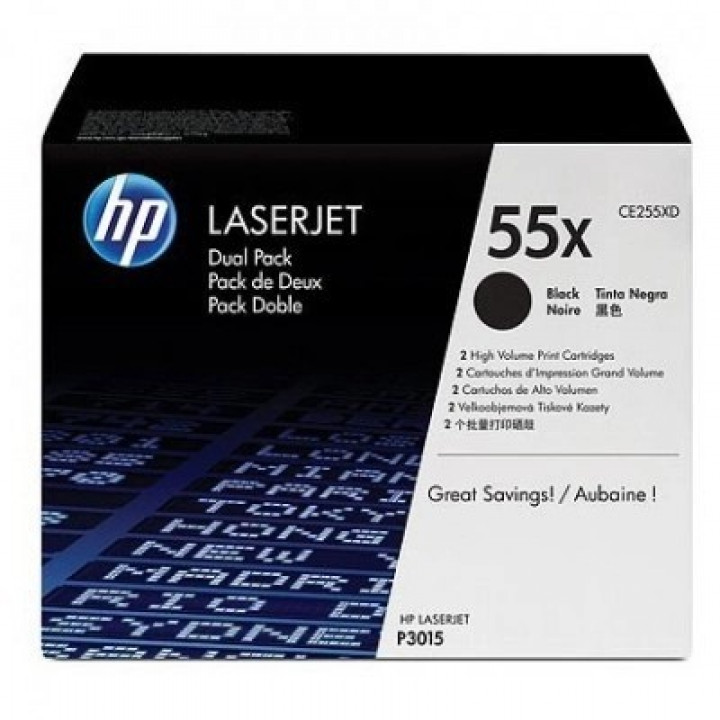 Картридж HP CE255XD (двойной CE255X к LaserJet P3015)