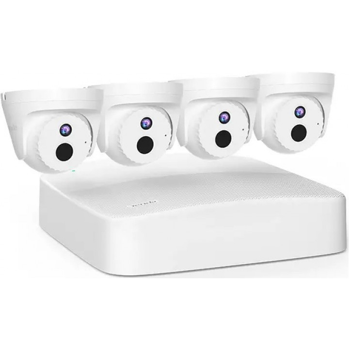 Система видеонаблюдения Tenda K4P-4CR (4-канальный PoE видеорегистратор 4K + 4 камеры 4MP) Система видеонаблюдения Tenda K4P-4CR (4-канальный PoE видеорегистратор 4K + 4 камеры 4MP)