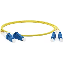 Патч-корд оптический Hyperline FC-D2-9-LC/ULLUR-LC/ULLUR-H-5M-LSZH-YL