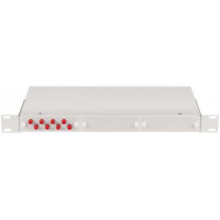 Оптический кросс 19 NIKOMAX, 1U, укомплектованный на 8 портов FC/UPC, NMF-RP08FCUS2-WS-1U-GY