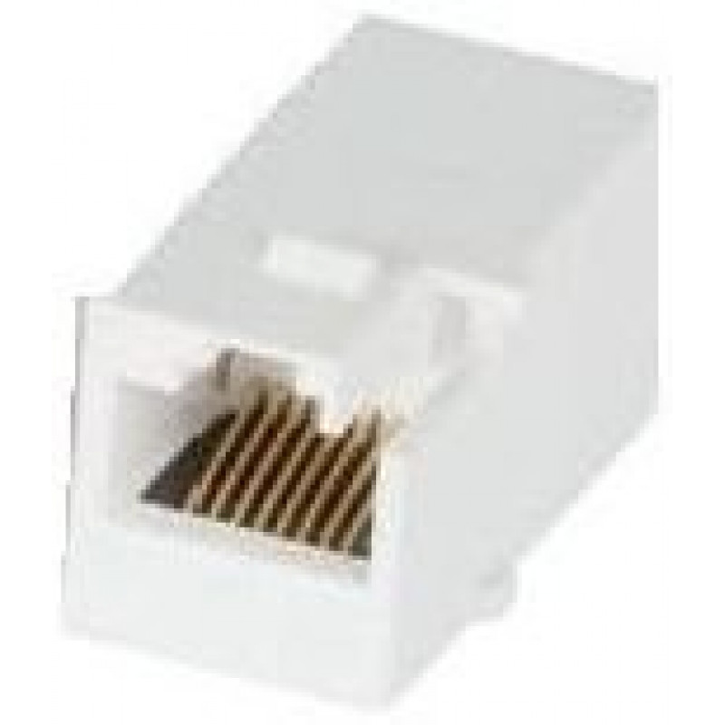 Соединитель NIKOMAX NMC-KJUD55C-LS-WT (кат.5e, 100МГц, RJ45-RJ45, неэкранированный, белый)