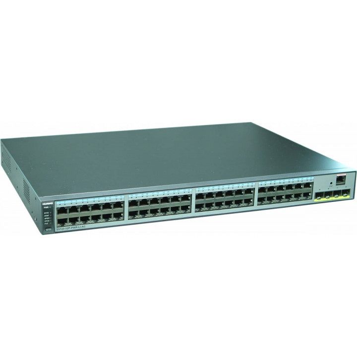Коммутатор Huawei S5720-52P-PWR-LI-AC (48x1GbE PoE, 4xSFP, 336Гб/с)