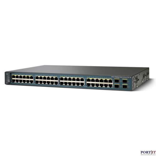 Коммутатор Cisco WS-C3560V2-48PS-E (48 10/100 PoE + 4 SFP + IPS Enhanced Image)