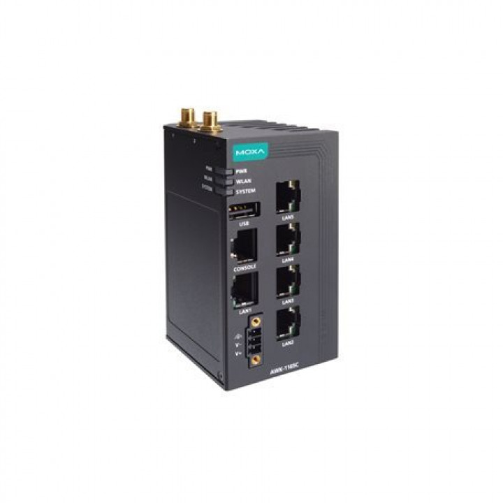 Беспроводной Wi-Fi клиент MOXA AWK-1165C-UN-T (802.11ax, 5 портов 10/100/1000BaseT(X), расширенный температурный диапазон) Беспроводной Wi-Fi клиент MOXA AWK-1165C-UN-T (802.11ax, 5 портов 10/100/1000BaseT(X), расширенный температурный диапазон)