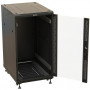 Шкаф Hyperline TTBR-2266-AS-RAL9004 (напольный 22U 600x600мм, стеклянная дверь, черный, 1166мм, 800кг, IP20)