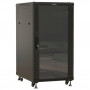 Шкаф Hyperline TTBR-2266-AS-RAL9004 (напольный 22U 600x600мм, стеклянная дверь, черный, 1166мм, 800кг, IP20)