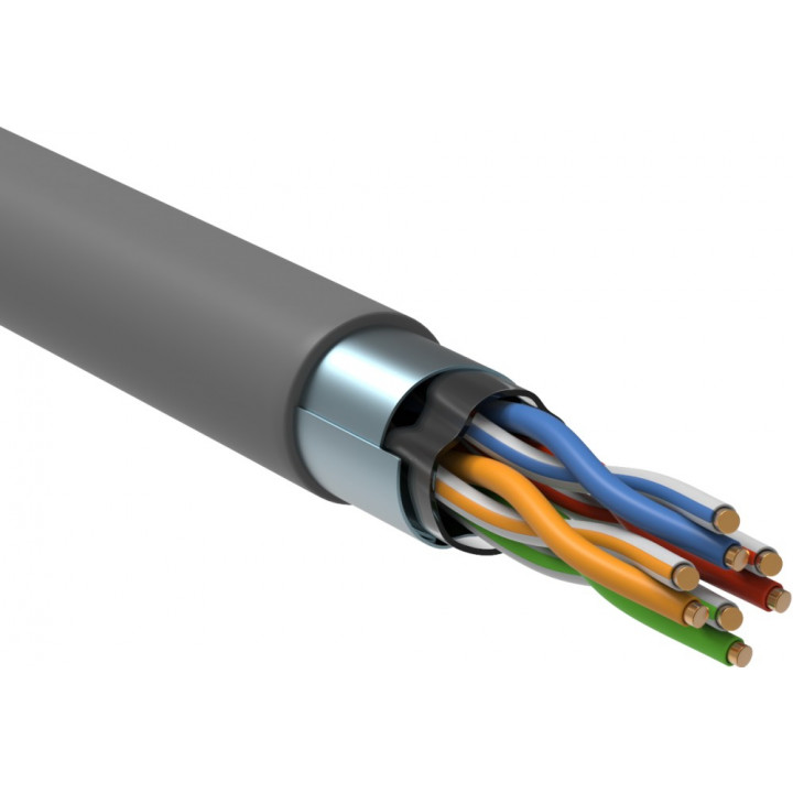 Кабель витая пара ITK LC1-C5E04-311 (F/UTP, кат.5E, 4x2x24AWG, PVC, серый, 305 м)