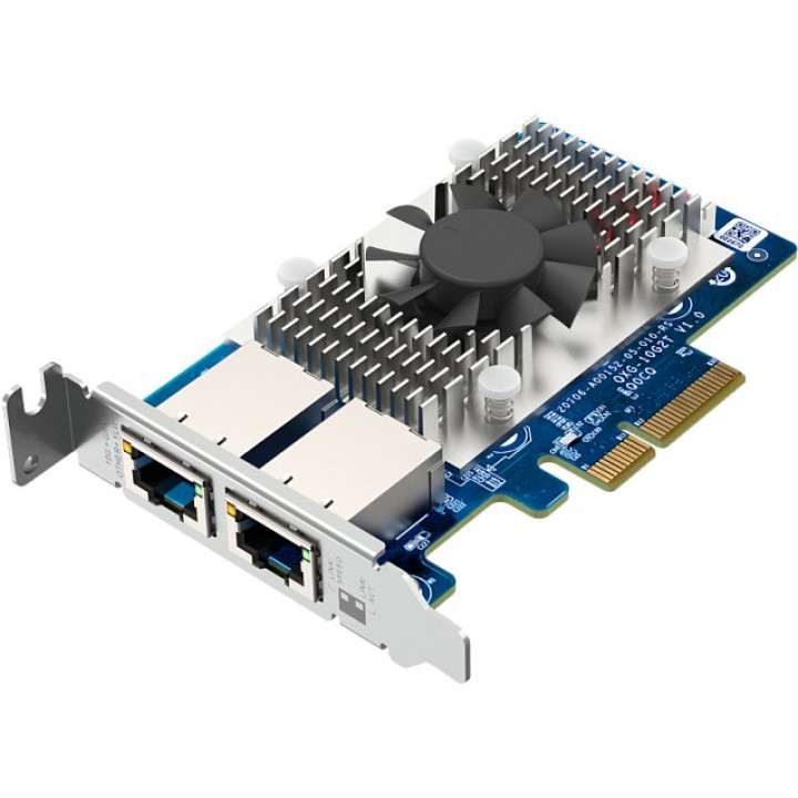 Сетевая карта QNAP QXG-10G2T (двухпортовая 10 GbE, PCIe Gen3 x4)