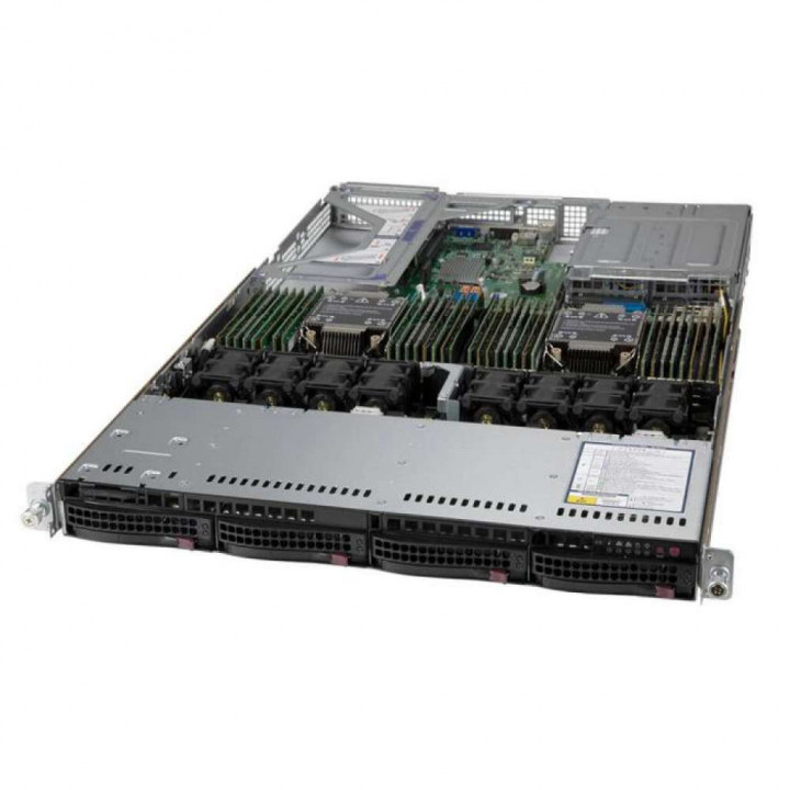 Серверная платформа Supermicro SYS-610U-TNR (2x4310, 4x32Gb, 4x3.5", 2x10Gbe, 1200W)