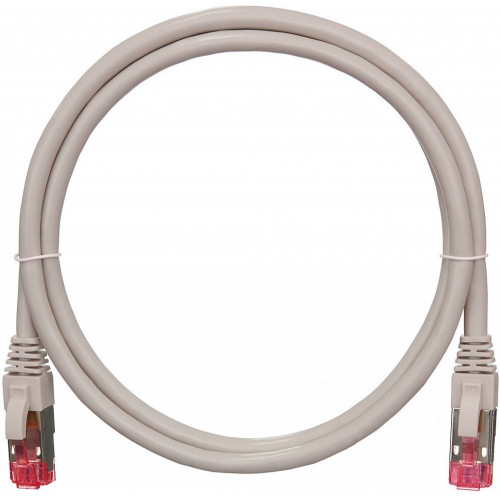 Коммутационный шнур NIKOMAX NMC-PC4SA55B-001-GY (S/FTP, кат.6a, 500МГц, 2xRJ45, PVC, 0.15м)