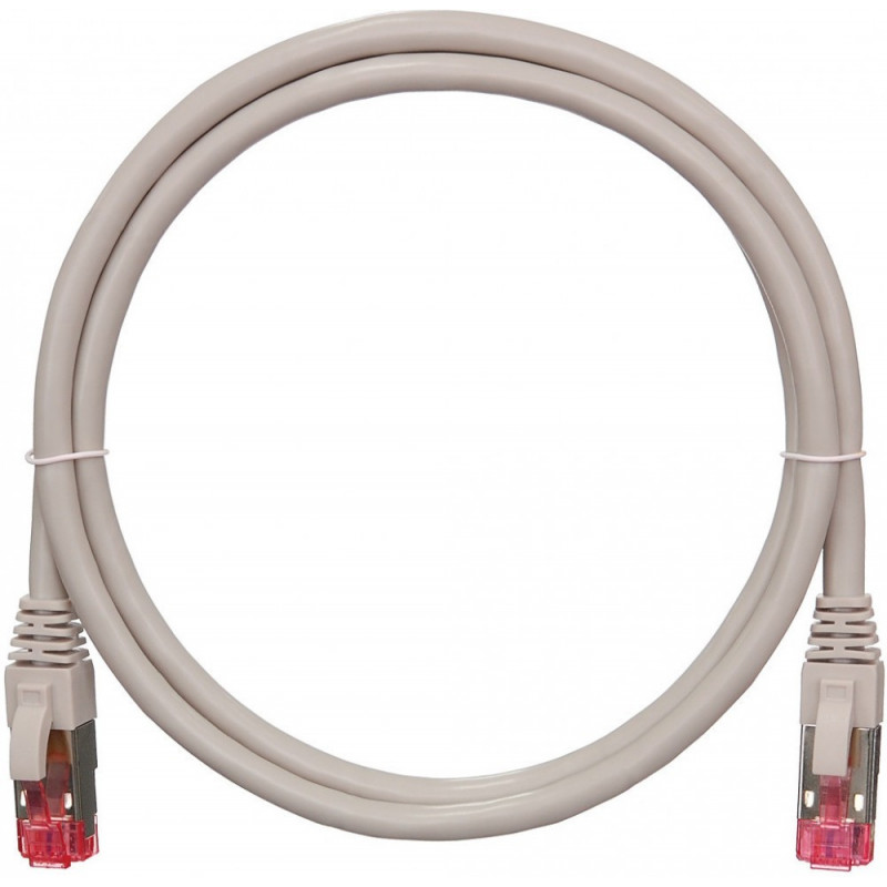 Коммутационный шнур NIKOMAX NMC-PC4SA55B-001-GY (S/FTP, кат.6a, 500МГц, 2xRJ45, PVC, 0.15м)