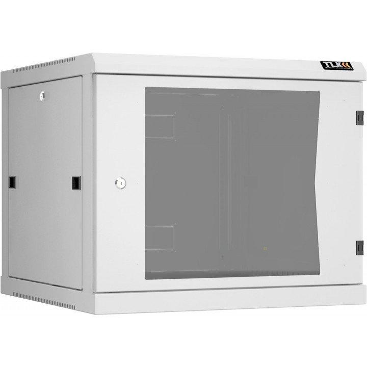 Шкаф TLK TWC-096060-R-G-GY (19", 9U, стеклянная дверь, Ш600хВ503хГ600 мм, серый)