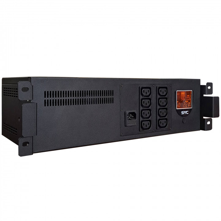 Источник бесперебойного питания SVC SVC-RTO-1.5K-LCD/RSL8С13 (1.5кВА/0.9кВт, стоечный, 8xIEC C13, увеличенная АКБ) Источник бесперебойного питания SVC SVC-RTO-1.5K-LCD/RSL8С13 (1.5кВА/0.9кВт, стоечный, 8xIEC C13, увеличенная АКБ)