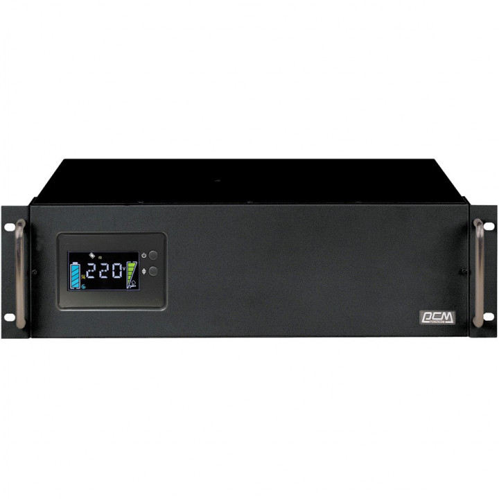 Источник бесперебойного питания Powercom KIN-2200AP LCD (линейно-интерактивный, 2200VA/1760W, LCD, для 19" стойки)