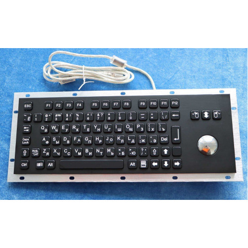 Антивандальная клавиатура Key Technology K-TEK-A343-MTB-FN-BT-US/RU-USB (встраиваемая, IP65, 82 клавиши, трекбол)