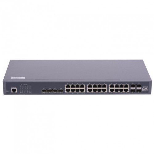 Управляемый коммутатор NIKOMAX (GIGALINK) GL-SW-G201-28TC (24x1000Base-T, 4xCombo, 4x10G SFP+)