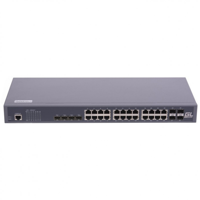 Управляемый коммутатор NIKOMAX (GIGALINK) GL-SW-G201-28TC (24x1000Base-T, 4xCombo, 4x10G SFP+)