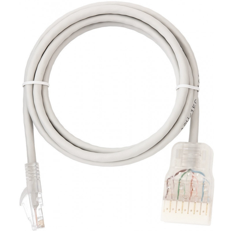 Коммутационный шнур U/UTP 4 пары NIKOMAX NMC-PC4UD05B-015-C-GY (кат.5е, 100МГц, 1.5м, T568B, LSZH)